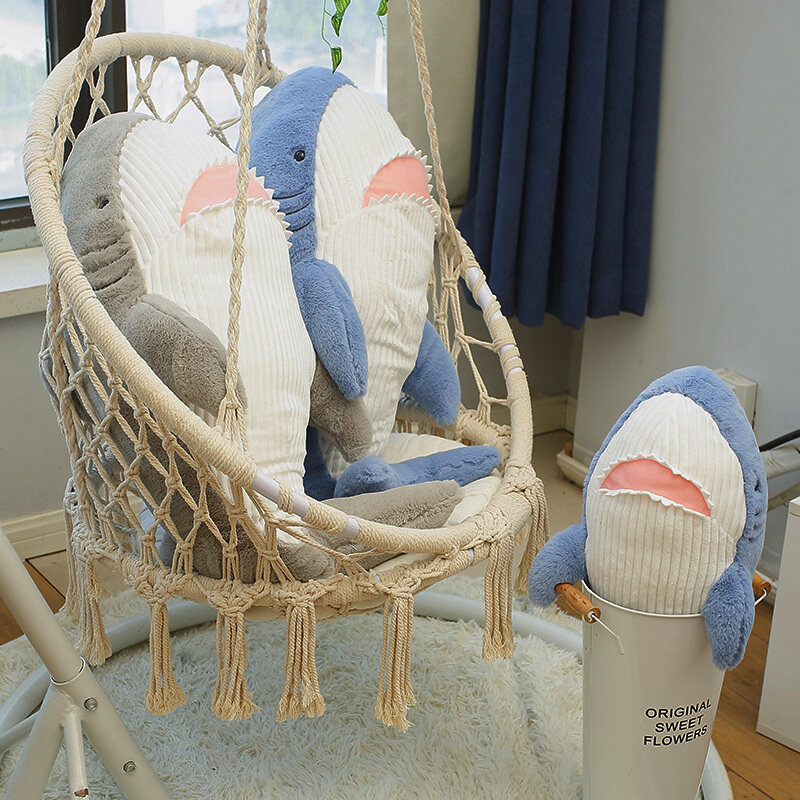 Shark Toy Pillow Doll Plush Doll Boy Bed for Sleep Leg-Supporting Big Doll Children's Gift