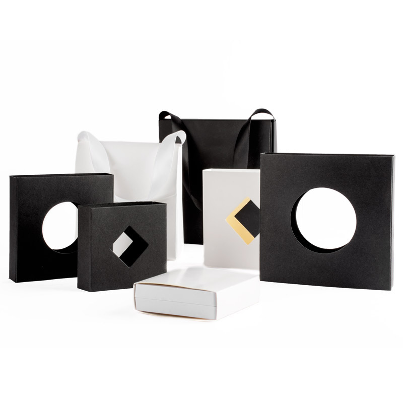 透明pe薄膜展示盒配套纸套悬浮包装盒礼品袋珠宝首饰戒指饰品纸盒