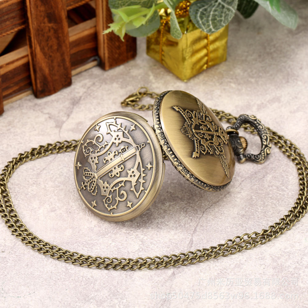 现货批发黑执事怀表夏尔塞巴斯蒂安契约标志奥多之眼动漫周边礼品