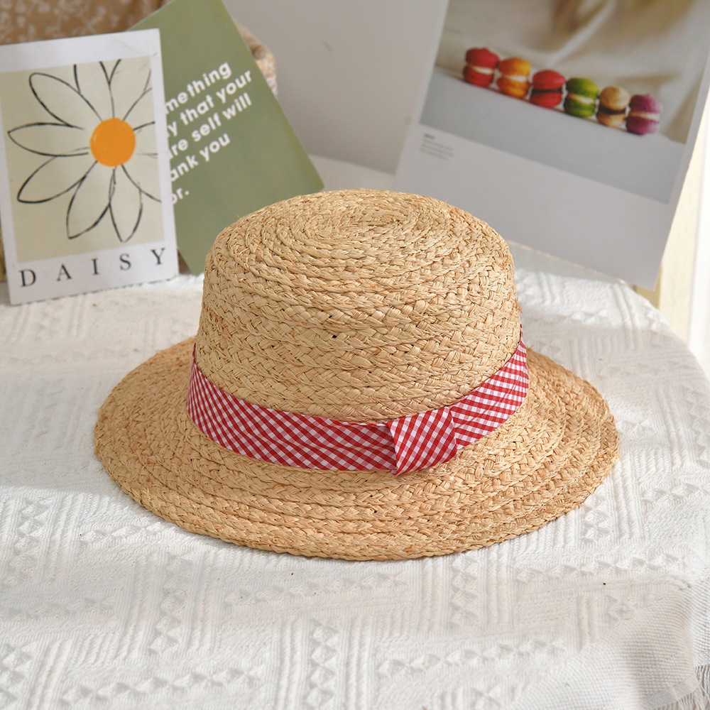 Hat Summer Sun Hat Female Sun Protection Big Brim Hat Travel Beach Wheat-Straw Hat Women's Fashion All-Match Sun Hat