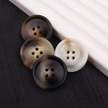 大衣风衣上衣西装裤子袖子圆形树脂四眼花纹男女士高档纽扣子