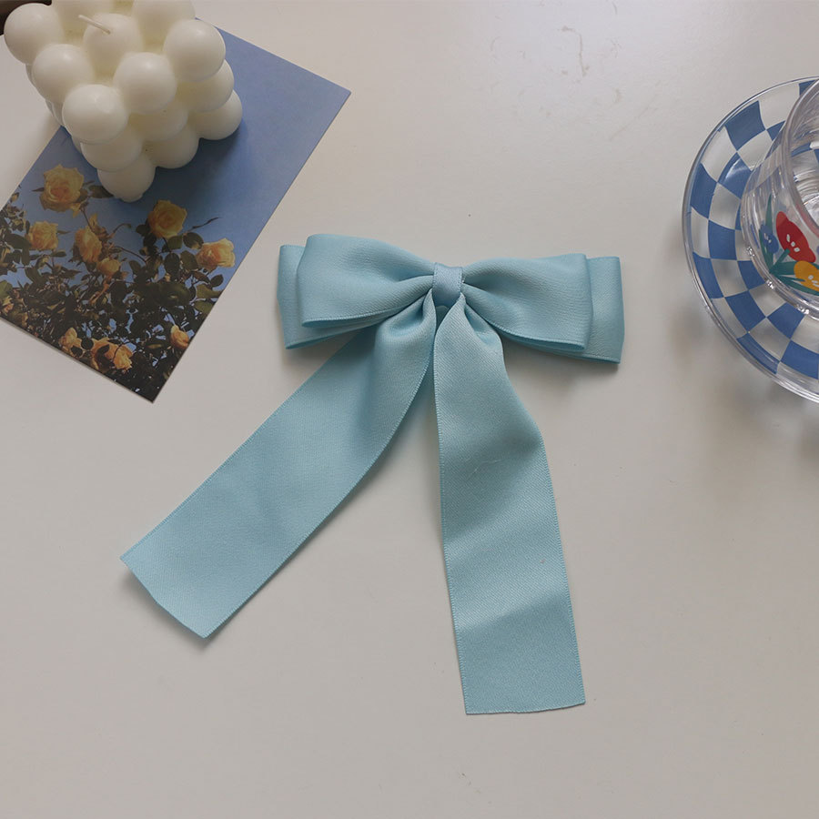 Starry Blue Series Ribbon Handmade Bow Hair Accessories Warm Blue Sweet Japanese and Korean Style Barrettes Pairs Ponytail Twist Braid Hair Rope