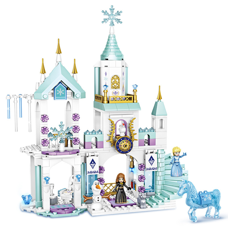 Compatible with Lego Building Blocks Girls Fashion Baby 7008 Assembled Children's Ice Castle Princess Dream Castle Series Toys