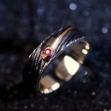 纯银流星戒指复古手工钻石18k玫瑰金梵高星空送女友礼物情侣对戒