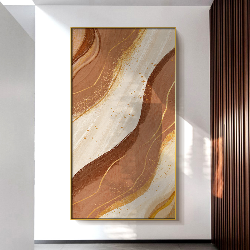 入户门玄关装饰画现代轻奢抽象艺术高档大气走廊过道挂画壁画批发