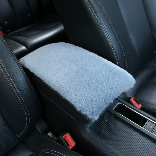 汽车新款扶手箱垫车中央扶手箱套车载内饰仿兔毛绒胳膊垫通用型