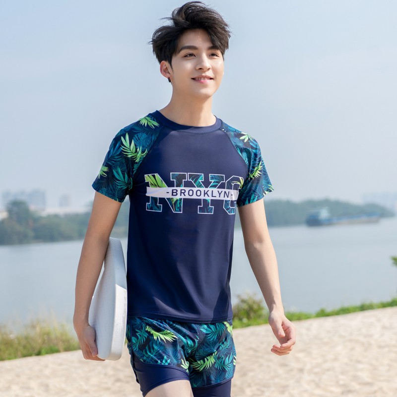 青少年泳衣分体两件套装儿童男童中大童夏季2024新款沙滩泳裤