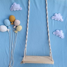 新生儿宝宝拍照道具吊床气球云朵摆姿势新生儿摄影秋千道具主题