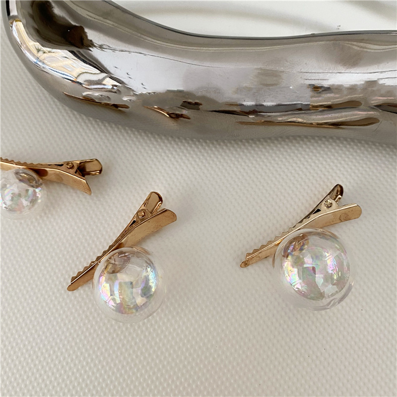 大中小号透明泡泡发夹 刘海侧边小发卡 小清新甜美圆球发夹出清