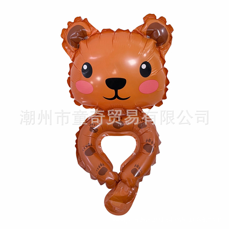 Factory Direct Sales Stall Balloon Wrist Bracelet Cartoon Cute Aluminum Film Balloon WeChat Scan Code Activity Balloon Wholesale