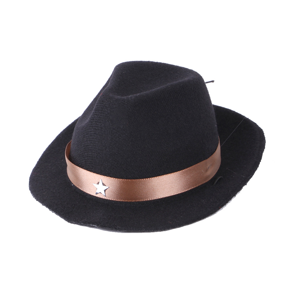 Pet Creative New Cowboy Hat Dog Five-Pointed Star Bavnco Cowboy Hat Headgear Cat Funny Headdress