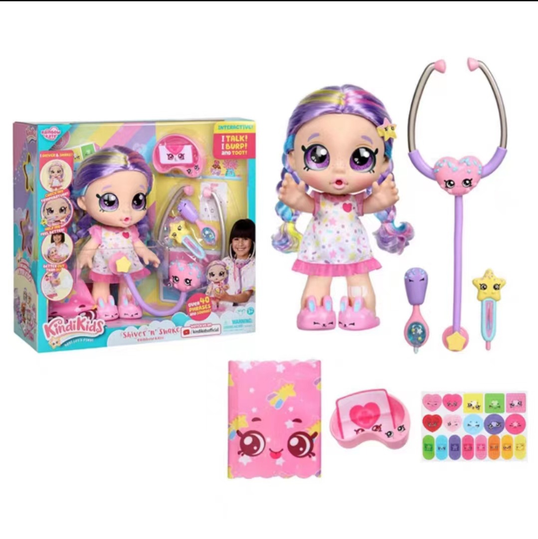 外贸娃娃玩具 kindikids奇迪小萌孩彩虹凯特医生套装洋娃娃公仔女