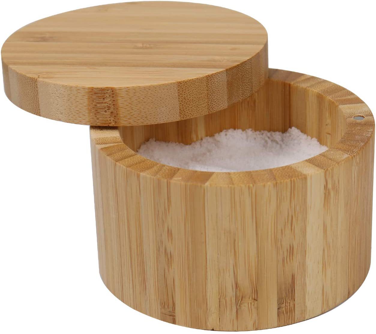 竹制盐罐调味瓶竹调味罐竹木翻盖调味罐调料盒盐罐调味瓶佐料收纳