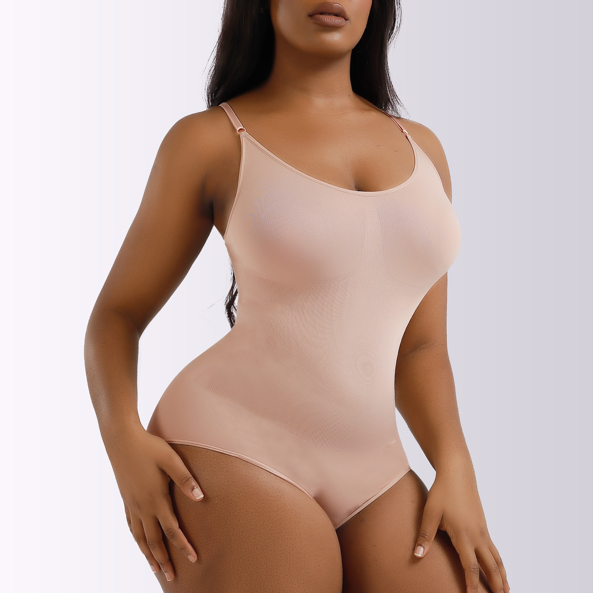 European and American plus Size Postpartum Hip Lifting Seamless Shapewear Women's Corset Full Body Sling Belly Contraction Bodybuilding One-Piece Underwear