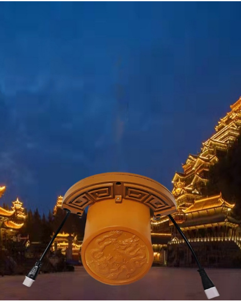 厂家直销双面发光新款瓦楞灯户外工程瓦灯古建筑寺庙屋顶瓦片灯