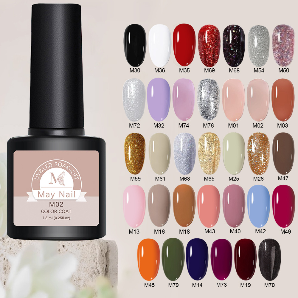 美甲甲油胶闪光粉色凝胶指甲油多色可选新款果冻胶裸色透色