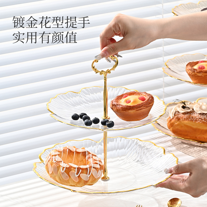 M91 Fruit Plate Living Room Home Tea Table Snack Display Candy Plate New Dim Sum Rack Dessert Table Cake Tray