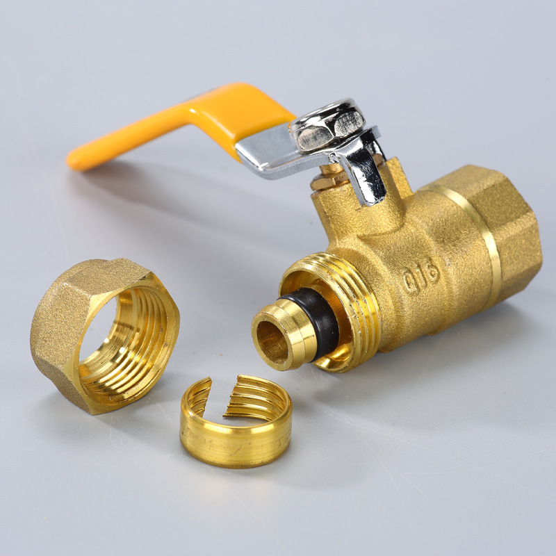 1216铝塑管管件球阀开关4分6分1620太阳能25热水暖气片卡套式阀门