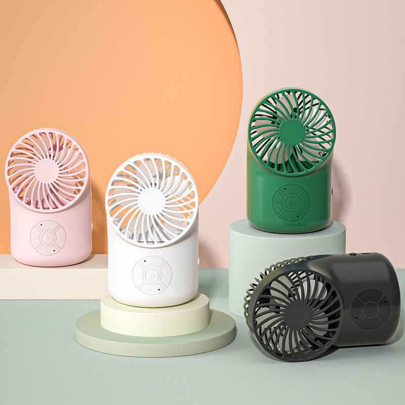 Fixed Usb Rechargeable Small Fan Bluetooth Speaker Hands-Free Call Charger Small Fan Bt Speaker
