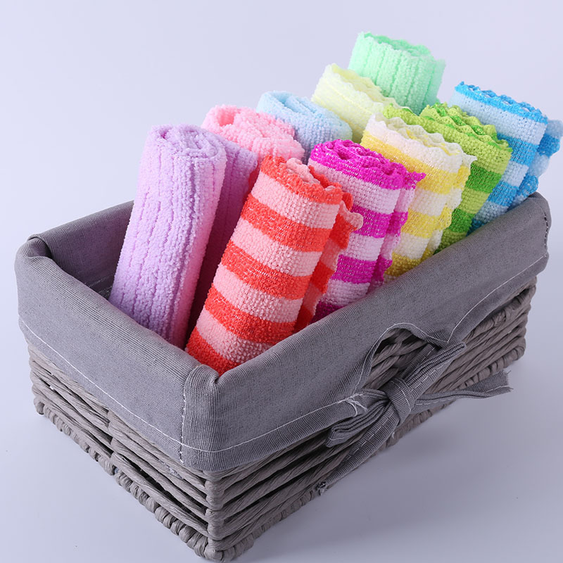 Factory Direct Supply Kitchen Oil Absorption Dish Towel Absorbent Cloth Restaurant Home Fine Fiber Non-Hair Removal Scouring Pad