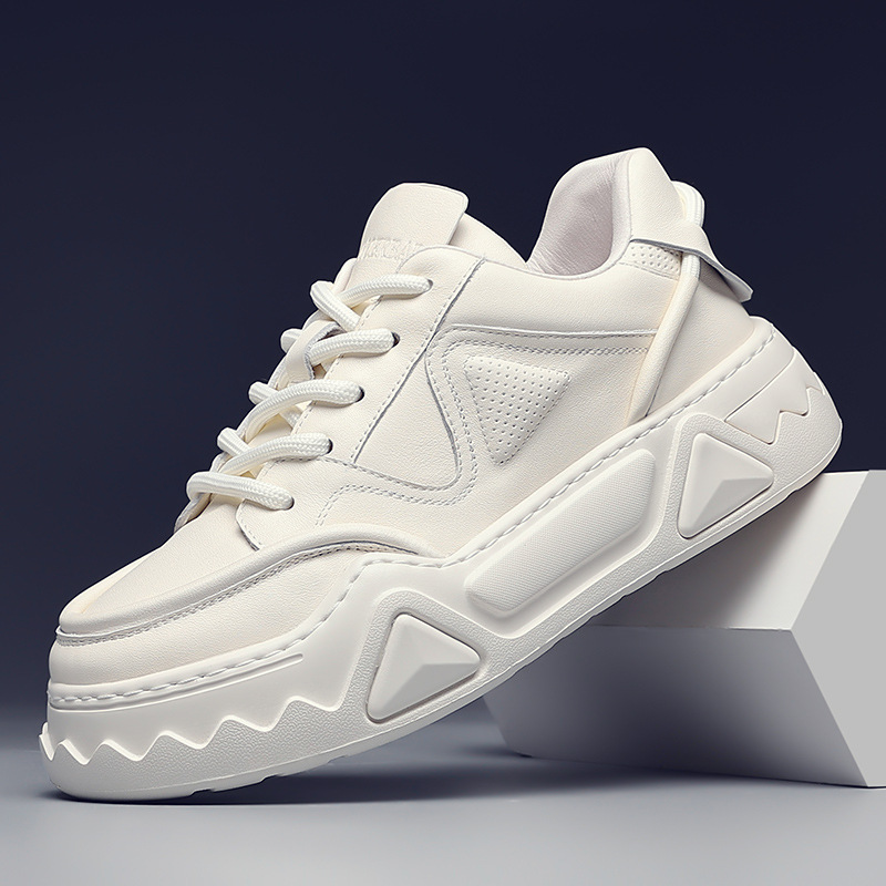 摩蓓男鞋秋冬新款时尚休闲鞋头层牛皮潮流小白鞋百搭运动鞋7151