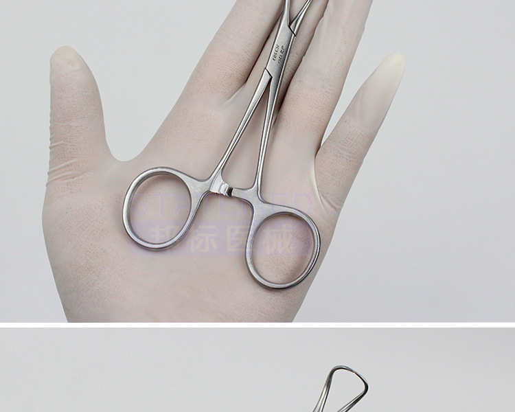 金钟帕巾钳 上海金钟无镀层布巾钳 手术单洞巾夹持创巾钳帕巾钳