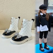 女童马丁靴2022秋冬季新款儿童靴子时尚单靴小女孩英伦风公主短靴