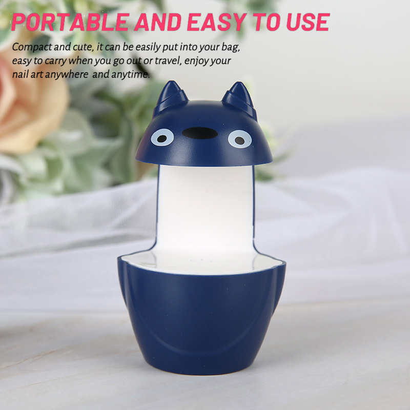 nail phototherapy machine handheld penguin phototherapy lamp small baking nail polish glue baking lamp tool cartoon nail single finger lamp
