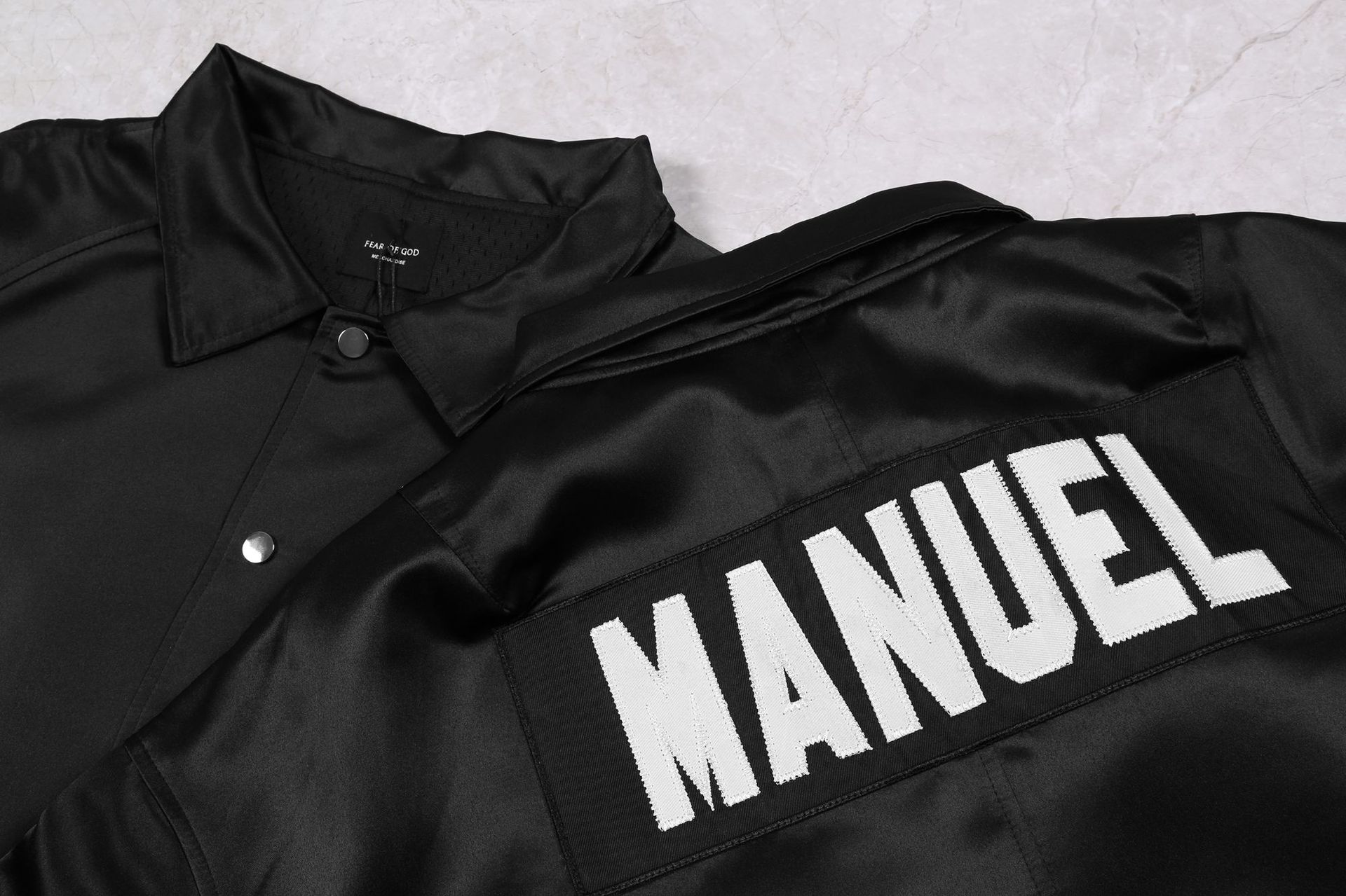 2021欧美潮牌fog第五季袖章徽章高街教练夹克棒球服外套男女同款