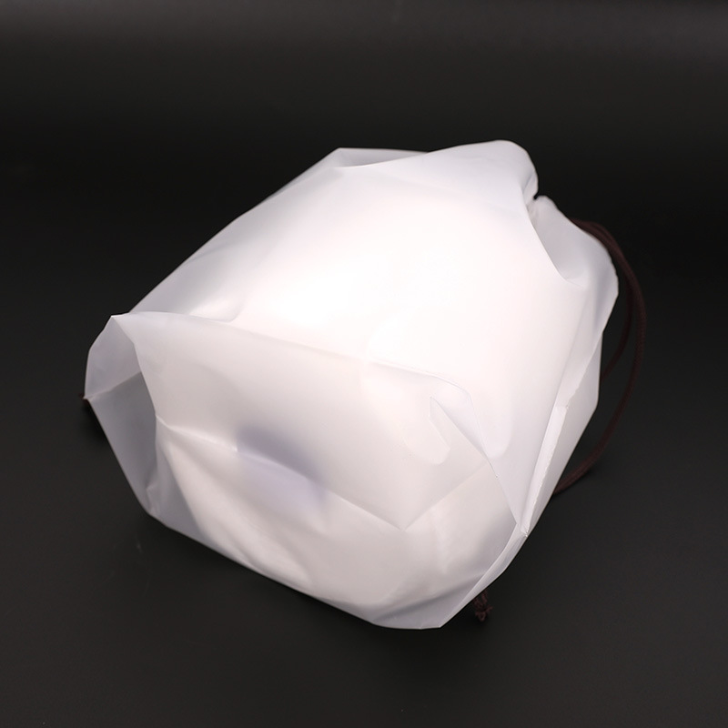 磨砂抽绳袋旅行收纳袋pe束口袋透明磨砂束口袋eva洁面巾包装袋