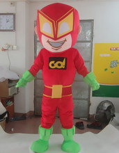 动漫毛绒道具模型服玩偶红色机器人战士演出服头套卡通人偶服装衣