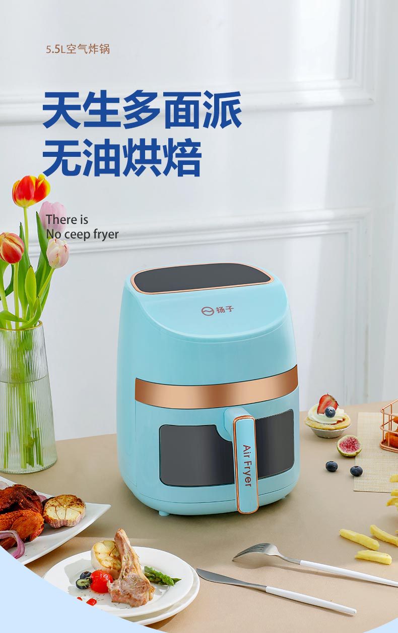 扬子可视空气炸锅机多功能智能无油电烤箱气炸锅家用大容量电炸锅
