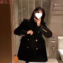 西装外套女秋季2024年新款设计感小众小个子小香风黑色短款小西服