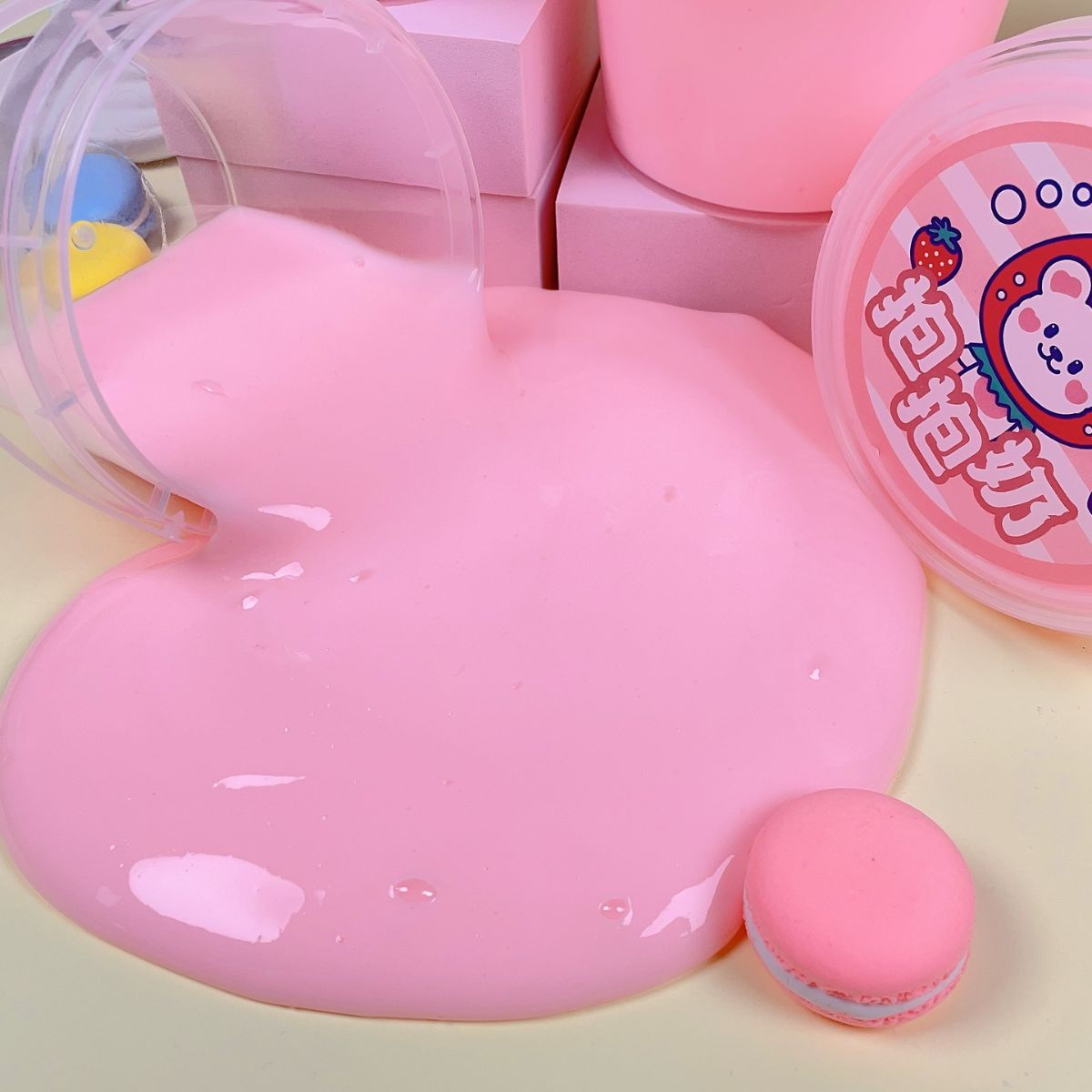 Pei Lepao Factory Direct Sales Teddy Hug Milk Foaming Glue Crystal Mud Non-Stick Hand Decompression DIY Toy