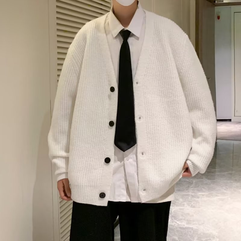 ins毛衣男开衫秋冬外套韩版潮流个性针织衫休闲男士外穿2022新款