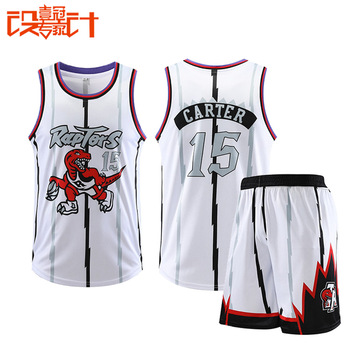 篮球服多伦多猛龙队球衣男女卡特15号透气背心球衣比赛训练篮球衣