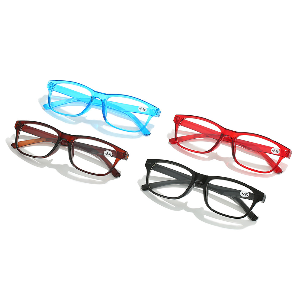 New Transparent Simple Full Frame Plastic Tooth Presbyopic Glasses HD Portable Presbyopic Glasses Comfortable Men and Women Same Style Wholesale