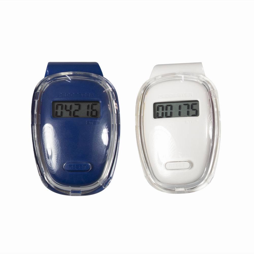 腰夹计步器黑色蓝色 电子记步器现货批发 跑步走路计步器广告礼品