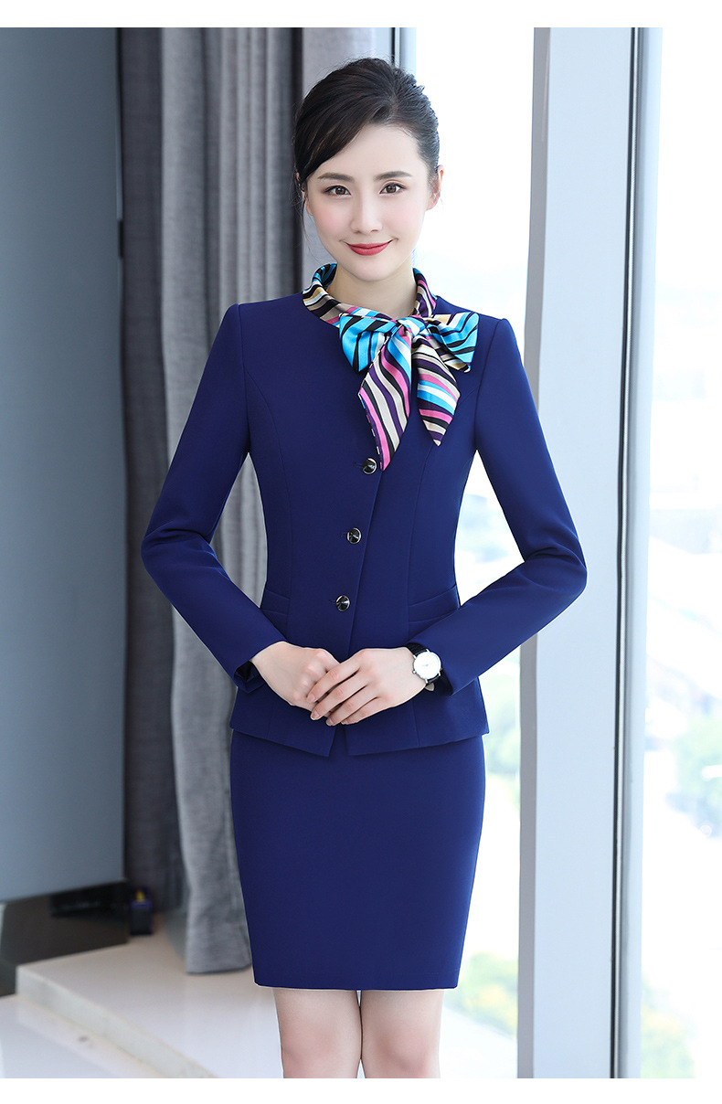 酒店前台工作装女秋冬美容院接待工装餐厅宾馆收银服务员工作服女