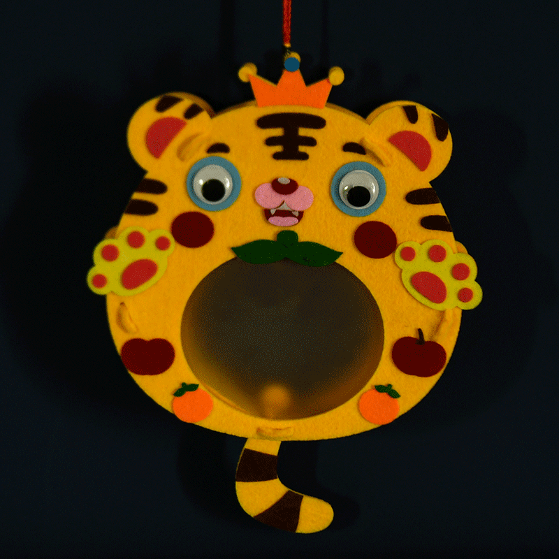 Non-Woven Children's Lantern Diy Material Package Portable Luminous Cartoon Projection Lantern Toy Toddler Handmade Lantern