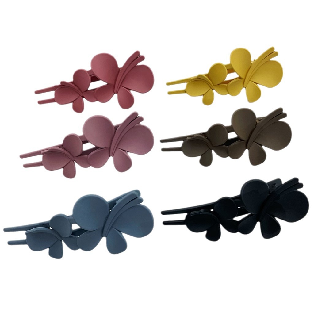 Cross-Border New Flower Duckbill Clip Frosted Texture Large High Ponytail Updo Hair Clip Hair Accessories Headdress Wholesale