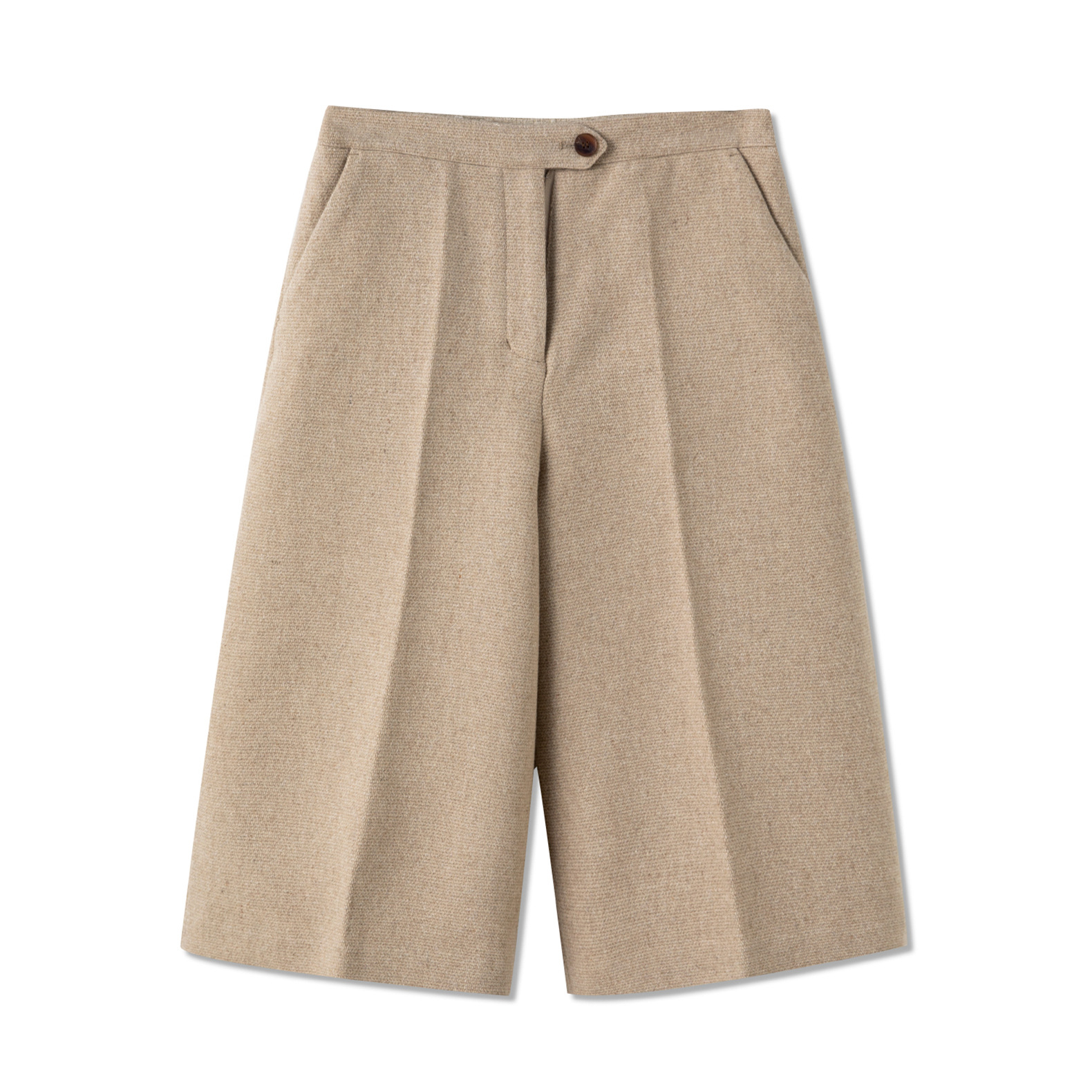 日本进口面料羊毛毛呢七分裤女秋冬休闲直筒阔腿裤-阿里巴巴