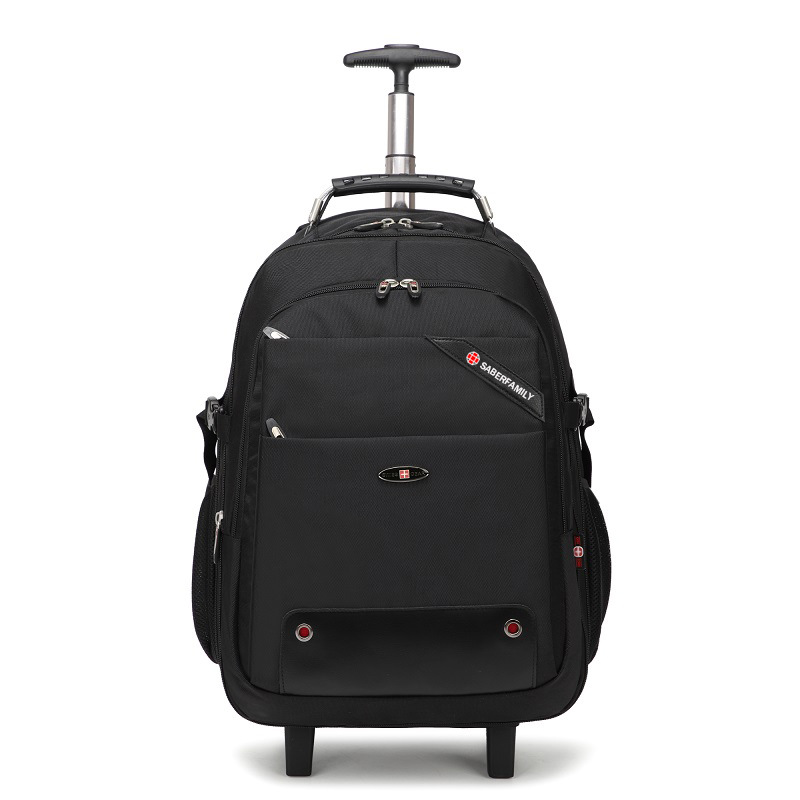 多功能拉杆书包大容量拉杆双肩背包拉杆式双肩包两用旅行拉杆包