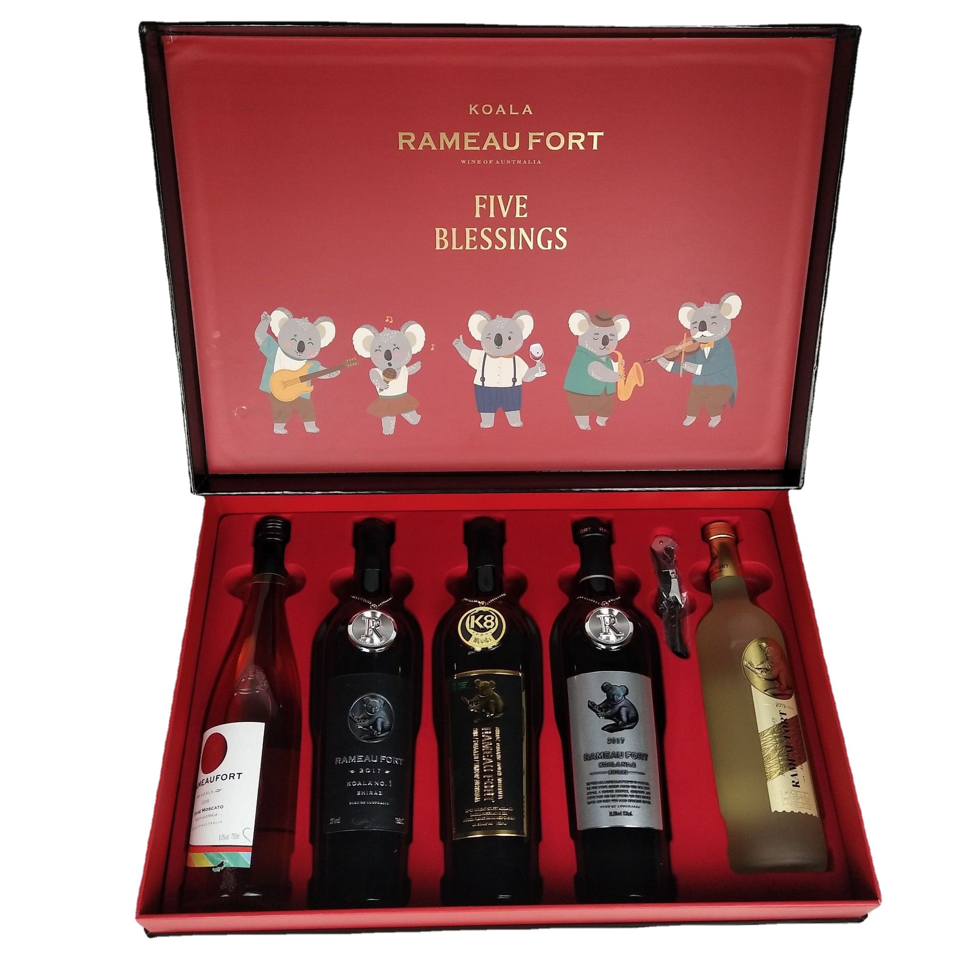 红酒礼盒套装 甜红酒干白干红考拉西拉葡萄酒考拉一号二号k8k9