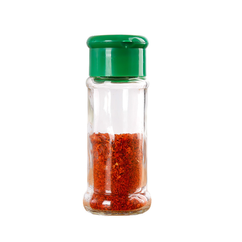 Spot Goods 100ml Plastic Spice Jar Pepper Bottle Glass Transparent Seasoning Bottle Barbecue Shaker Source Factory