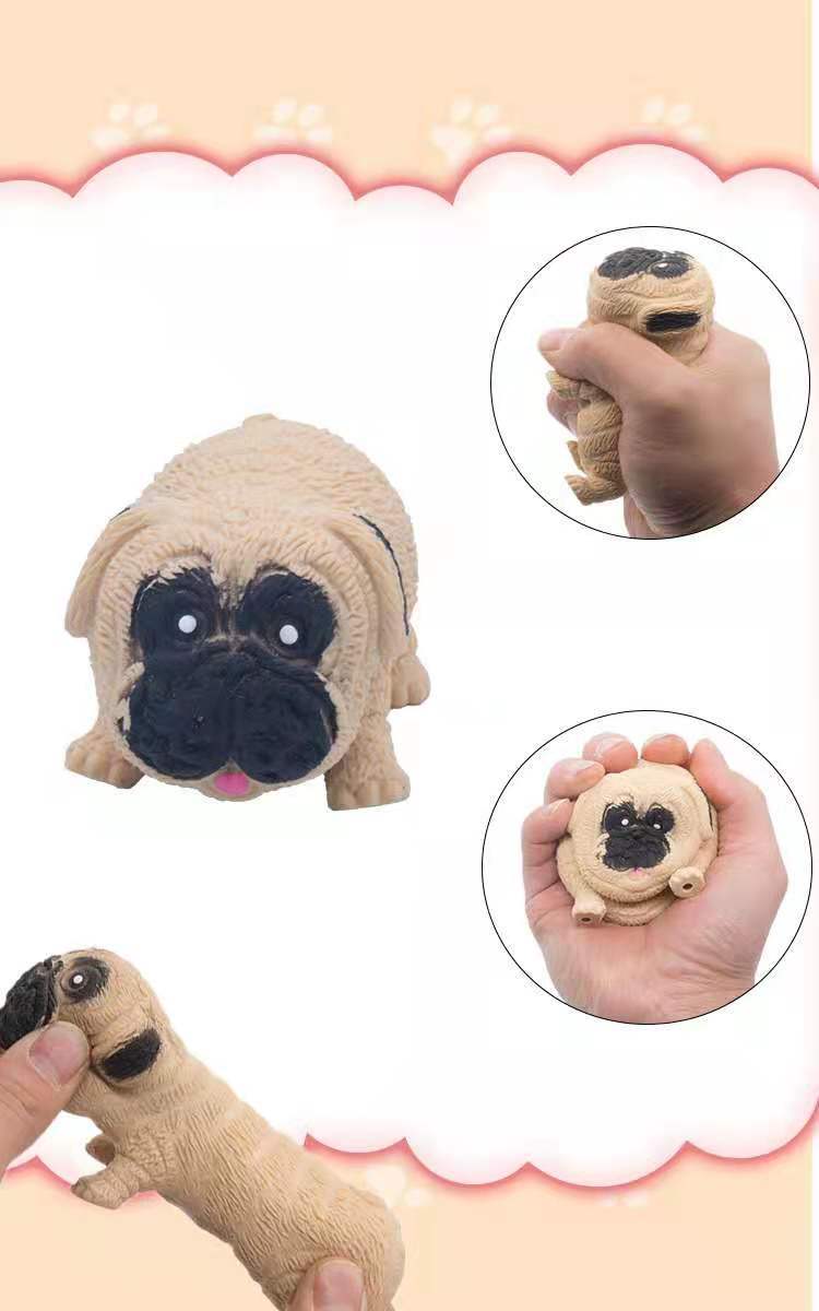 抖音同款解压捏捏狗哈巴狗捏减压沙皮狗慢回弹拉拉狗沙子发泄玩具
