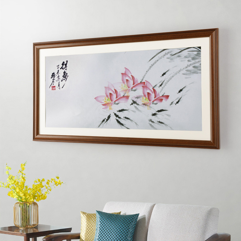 字画装裱框挂墙实木多种尺寸相框定制裱国画书画框书法框装裱定做