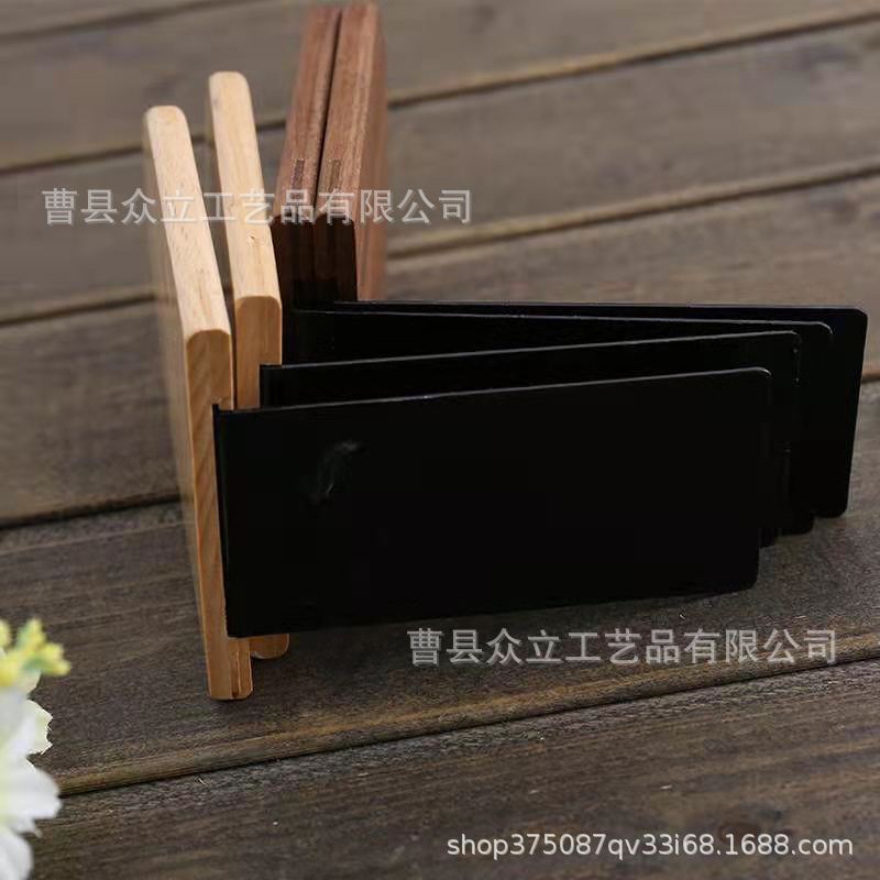 Wooden Book Shelf Black Walnut Wooden Creative Beech Simple Desktop Student Baffle Book End Production Storage Bookend