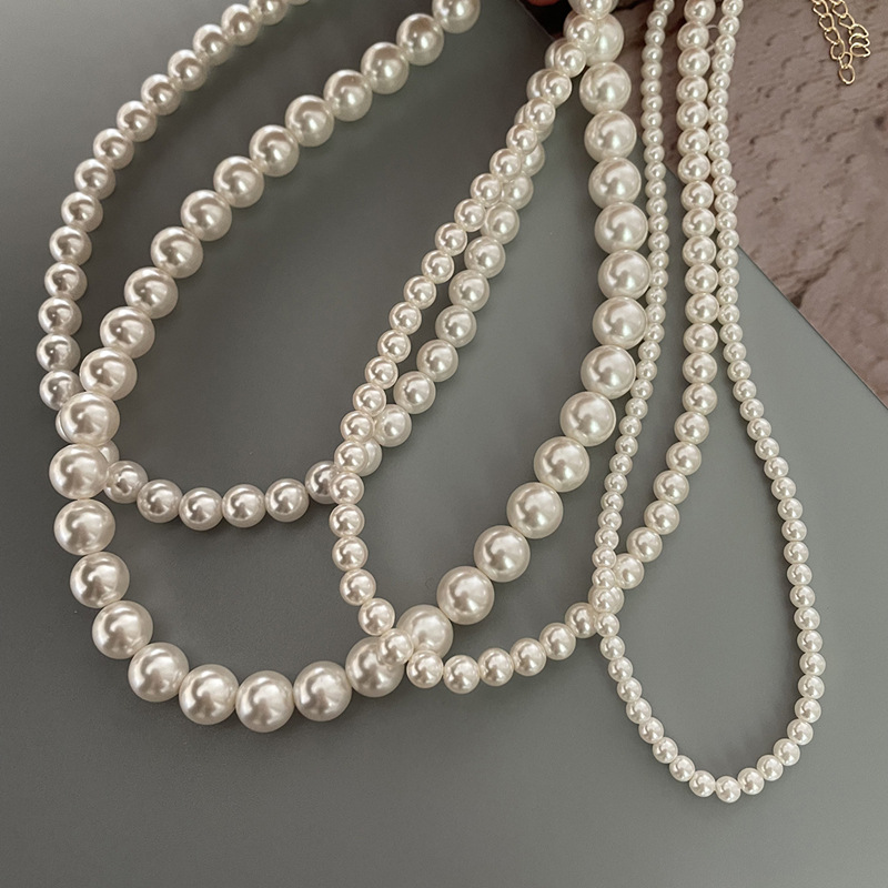 Spring and Summer All-Match Simple Pearl Necklace Women's Jewelry Ladies Fashion Necklace Temperament Design High-Grade Clavicle Chain