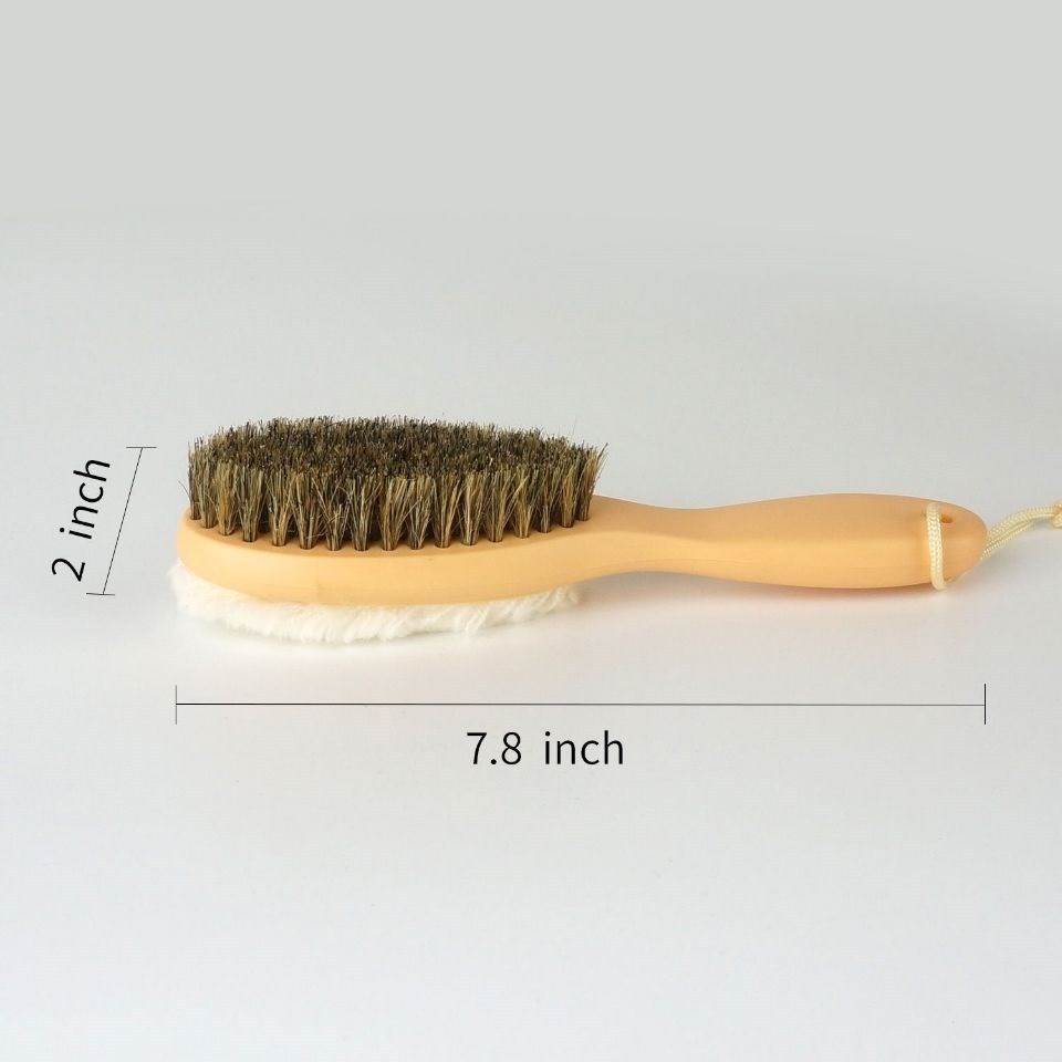 鞋刷打鞋油用鞋油专用刷子皮鞋鞋油专用刷专业鞋油刷子纯猪鬃毛跨